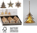 LED Wooden Hanging Decoration Assorted