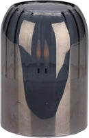 LED Candle In Grey Glass 10cm