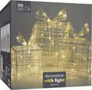 Light Up Christmas Gift Boxes - Set of 3