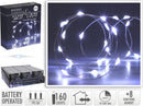 Silver Wire Lights 160 LED - White