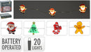 Novelty Wire Christmas Lights 20 LED - Assorted