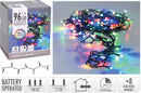 Christmas Lights Battery Operated 96 LED - Multi Coloured