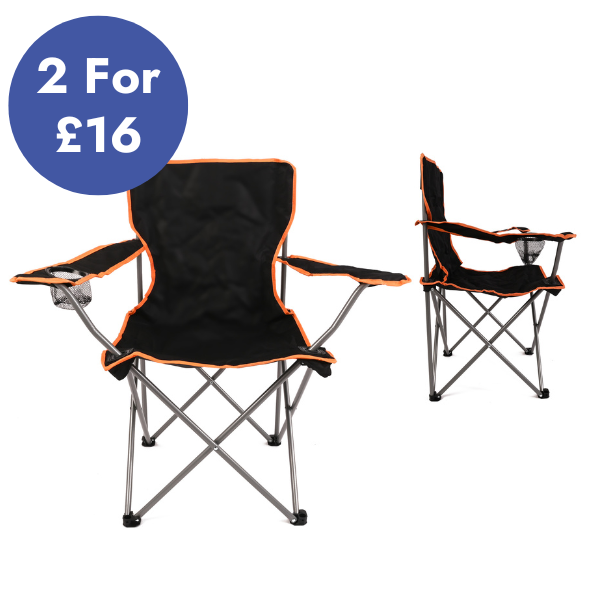 Camping Chair Black & Orange