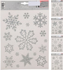 Silver Christmas Window Stickers - Assorted Designs