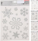 Silver Snowflake Window Stickers Assorted