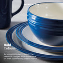 Foundry 16 Piece Blue Dinnerware Set