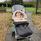 Clair de Lune Snug Pram/Stroller Footmuff - Black