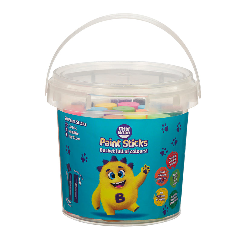 Little Brian Paint Sticks Bucket 20 Pack