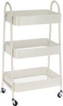 Kitchen Trolley 3 Tier - Cream