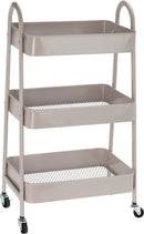 3 Tier Kitchen Trolley - Taupe