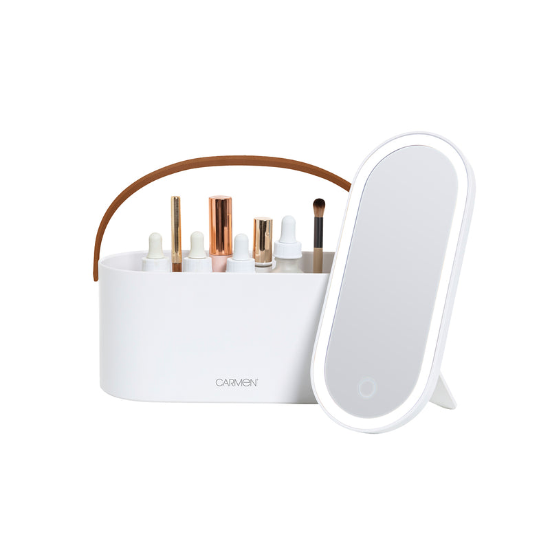 Carmen Cosmetic Storage Case With LED Mirror