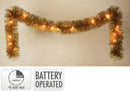 Light Up Tinsel 2.7m - Gold