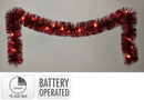 LED Tinsel 2.7m - Red