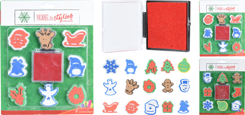 9 Piece Christmas Stamp Set