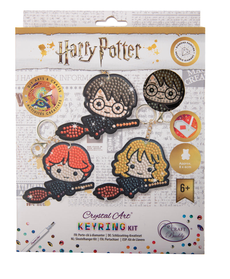 Crystal Art Keyrings 3 Pack - Harry Potter Flying Friends