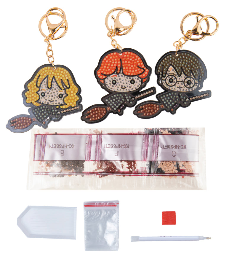 Crystal Art Keyrings 3 Pack - Harry Potter Flying Friends