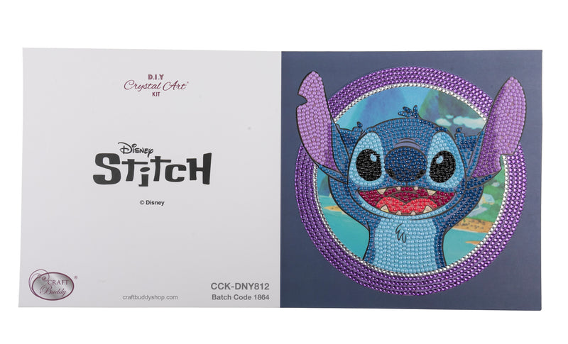 Crystal Art Card 18cm x 18cm - Stitch