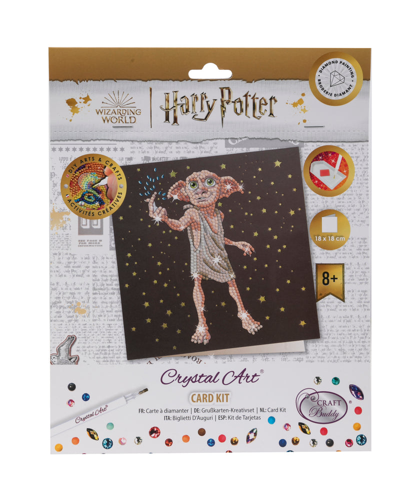 Crystal Art Card 18cm x 18cm - Harry Potter Dobby Elf