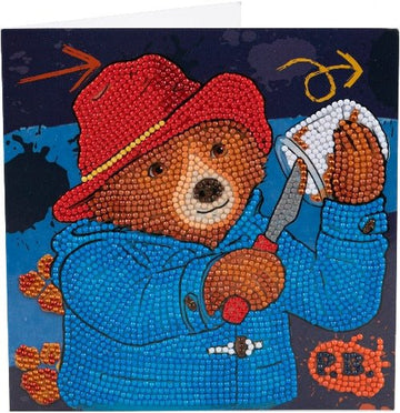 Crystal Art Card 18cm x 18cm - Paddington Bear Marmalade Sandwich