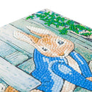 Crystal Art Card 18cm x 18cm - Peter Rabbit Under The Fence