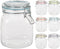 Glass Jar with Coloured Clip Top Lid 1L