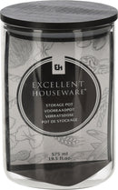 Storage Jar With Black Lid 575ml