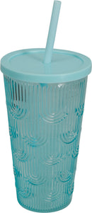 Rainbow Drinking Cup With Straw Assorted