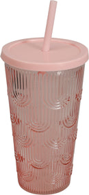 Rainbow Drinking Cup With Straw Assorted