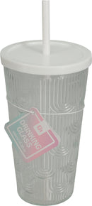 Rainbow Drinking Cup With Straw Assorted