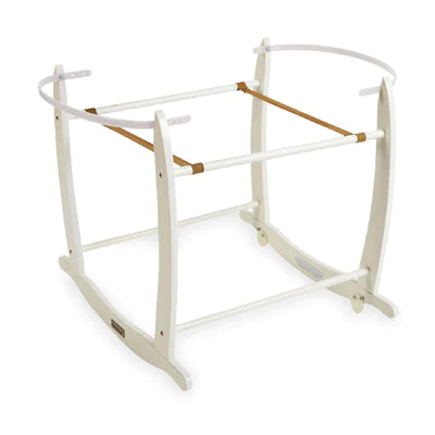 Clair de Lune Deluxe Rocking Moses Basket Stand - White