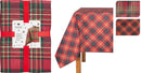 Tartan Christmas Tablecloth 180x130cm Assorted