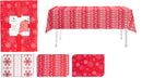 Red & White Christmas Tablecloth 145x220cm Assorted