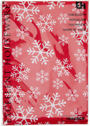 Red & White Snowflake Christmas Tablecloth 180x130cm Assorted