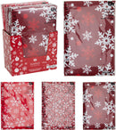 Red & White Snowflake Christmas Tablecloth 180x130cm Assorted