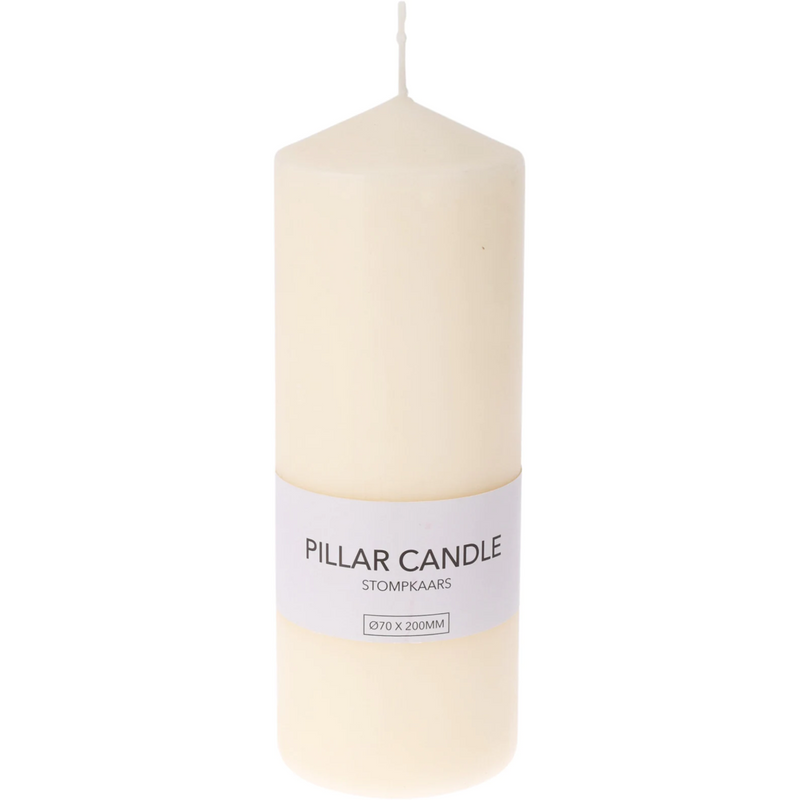 Ivory Pillar Candle 20cm