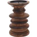 Candle Holder Wooden 15cm