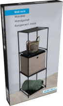 Rack with 3 Fabric Shelves