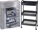 3 Tier Kitchen Trolley - Black