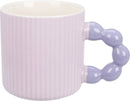 Bubble Handle Mug 340ml Assorted