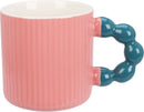 Bubble Handle Mug 340ml Assorted