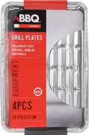 Foil BBQ Grill Plates 4pk