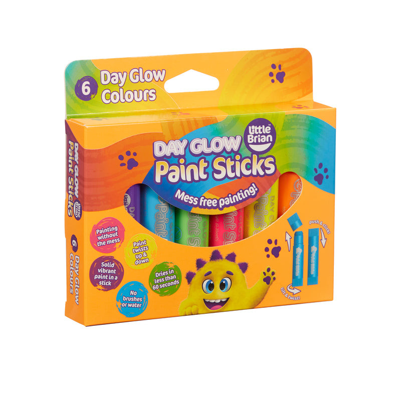 Little Brian Day Glow Paint Sticks 6 Pack