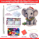 Crystal Art Buddy - Festive Elephant