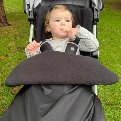Clair de Lune Essentials Pram Stroller Footmuff Black JAC Stores IOM