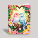 Crystal Art Card 12.6cm x 17.5cm - Floral Birds