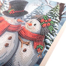 Crystal Art Card 18cm x 18cm - Frosty & Merry