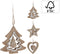 Wooden Tree Decoration Assorted