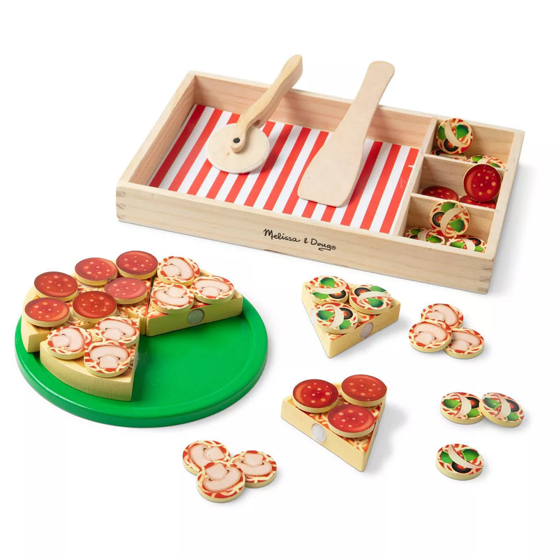 Melissa & Doug Pizza Party Wooden Play Food Set