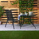Texteline Canvas Garden Chairs - Black Pack of 2 Chairs