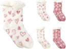 Slipper Socks Pink Hearts/Bows - Assorted